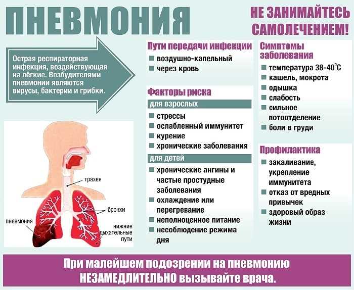 Как снижать риск заболевания пневмонией